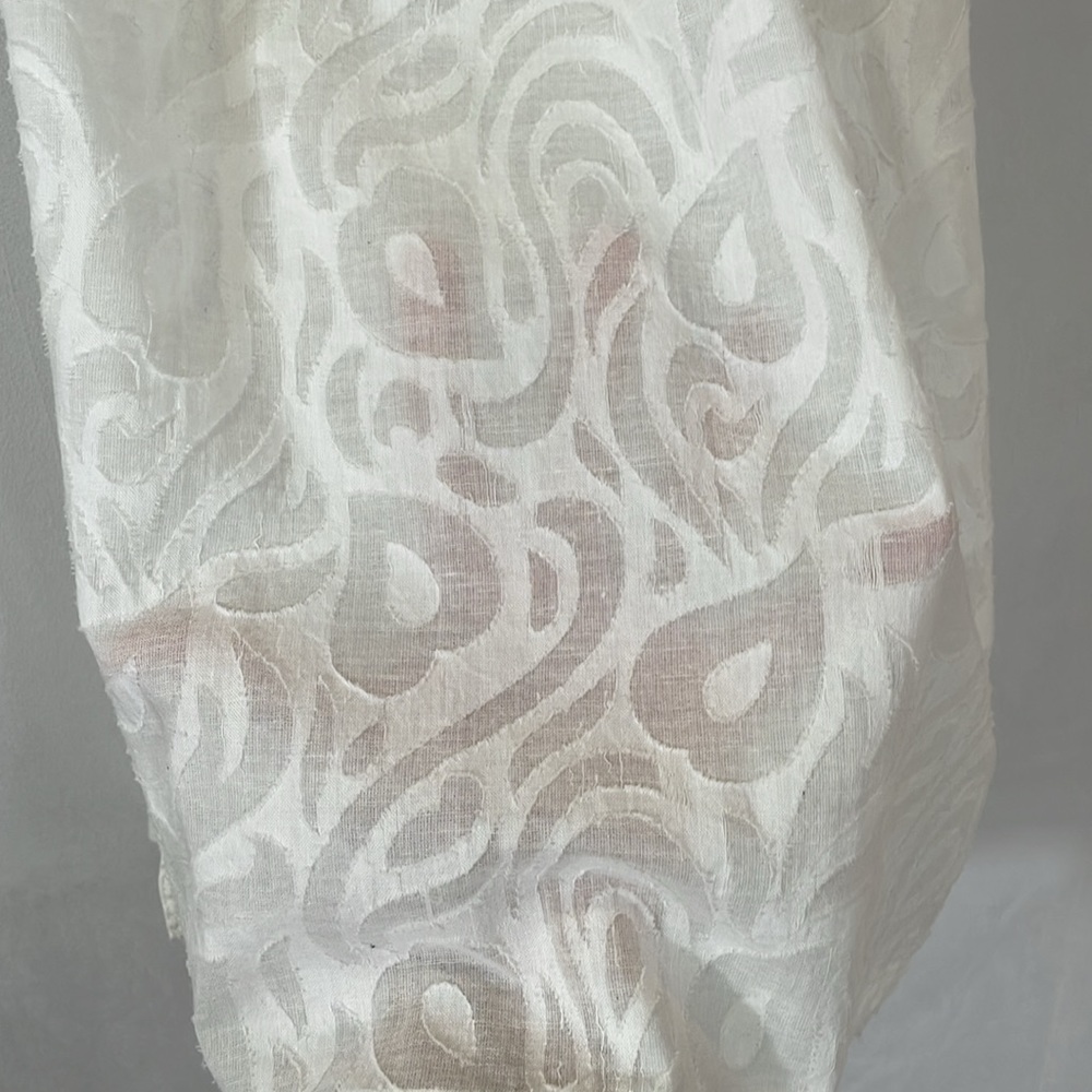 Roller Rabbit Top Blouse S White 100% Cotton EUC Like New - Picture 3 of 11